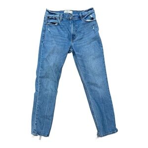 Abercrombie & Fitch Women's The Skinny High Rise Blue Jeans, 4 Short